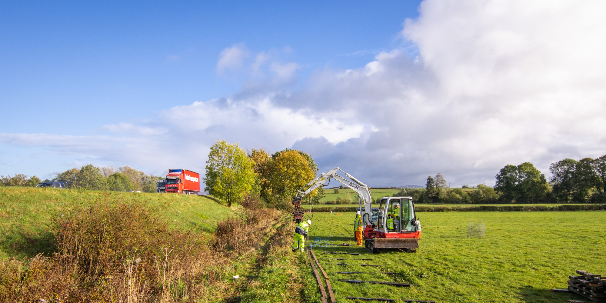Image showing roadside fencing